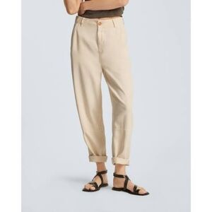 Everlane Cream High-Rise Chinoss, Sz 4